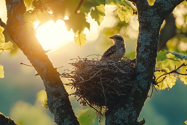 bird in a nest