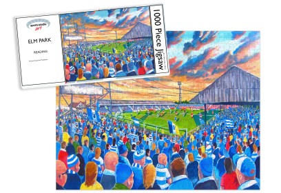 Elm Park Stadium Fine Art Jigsaw Puzzle - Reading FC